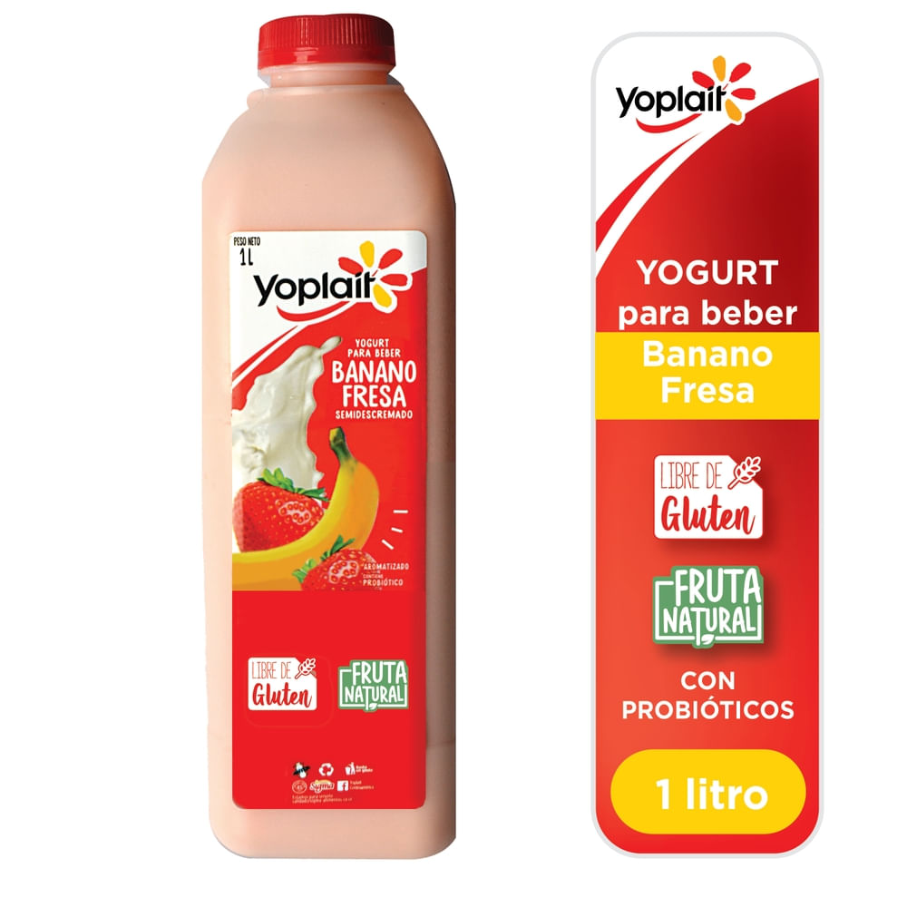 YOG.CORO FRESA-BANANO 1L